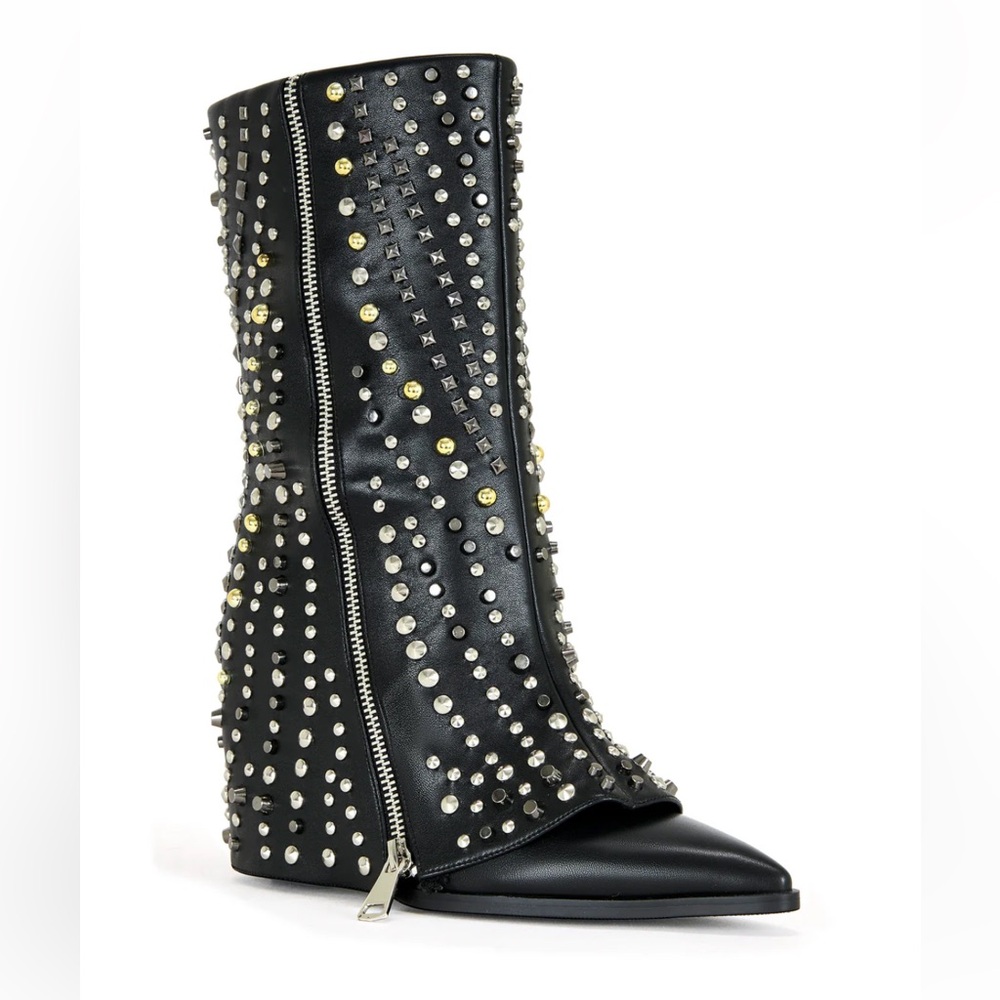 Studded Black Boots Azalea Wang